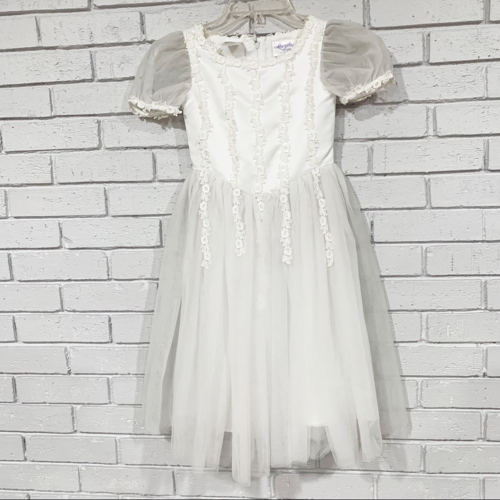 Storybook Heirlooms Girls White Cascading‎ Dress